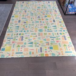 Baby Care Foldable Mat - Sea Petals(Gray), Large