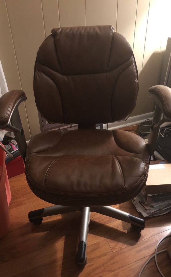 Brown Leather Office Chair Euc For Sale In Raleigh Nc Offerup