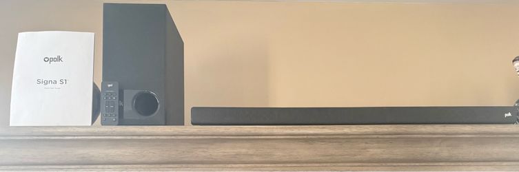 Polk Audio Signa S1 Soundbar with Wireless Subwoofer and remote