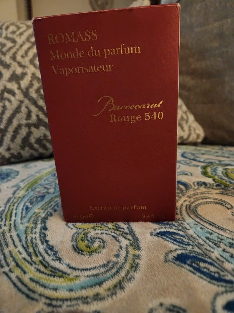 Romass Monde du Parfum Vaporisateur Bacccarat Rouge540 3.4 Fl .Oz BrandNew 100 ML