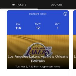  Los Angeles Lakers Vs New Orleans Pelicans Tuesday March 3rd