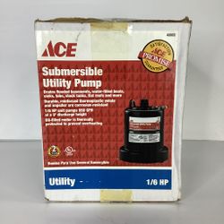 Ace Submersible Utility Pump 1/6 HP 