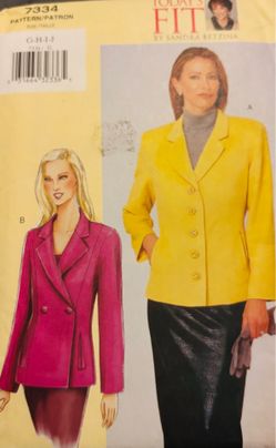 Vintage Plus Size Vogue 7334 by Sandra Betzina Size Bust 46-55 Uncut