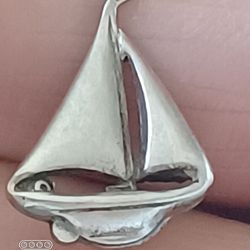 Vtg.sterling Silver " Sailboat" Charm