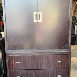 Bedroom Set: Armoire/Entertainment Center and Bedside Tables $100-200