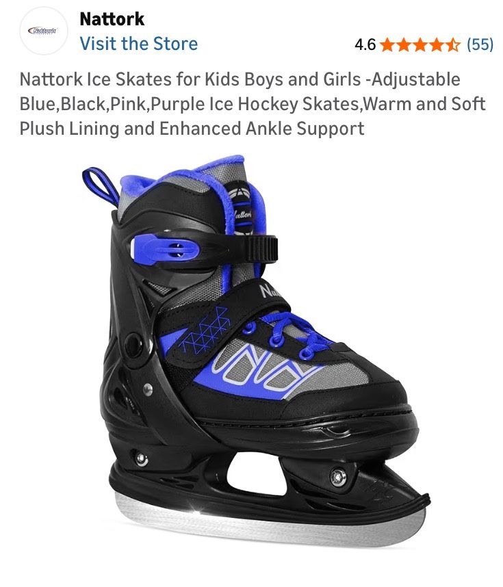Nattork Ice Skates - SMALL 10C-14C