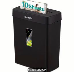 New Cross Cut Shredder 10 sheet with A Cross-Cut Office Shredder Featuring a 3.43-Gallon (13-Liter) Bin, P-4 Security Rating, Capable of Shredding Cds