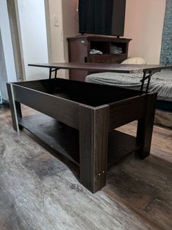 Brown Fold Out Coffee Table