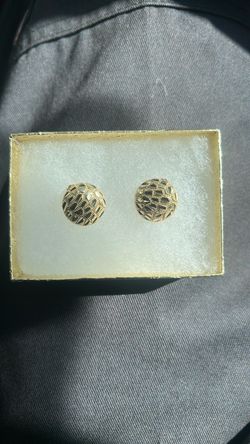 14k nugget earrings