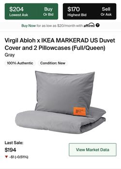 Off-White IKEA x Off White Virgil Abloh Bed Sheet