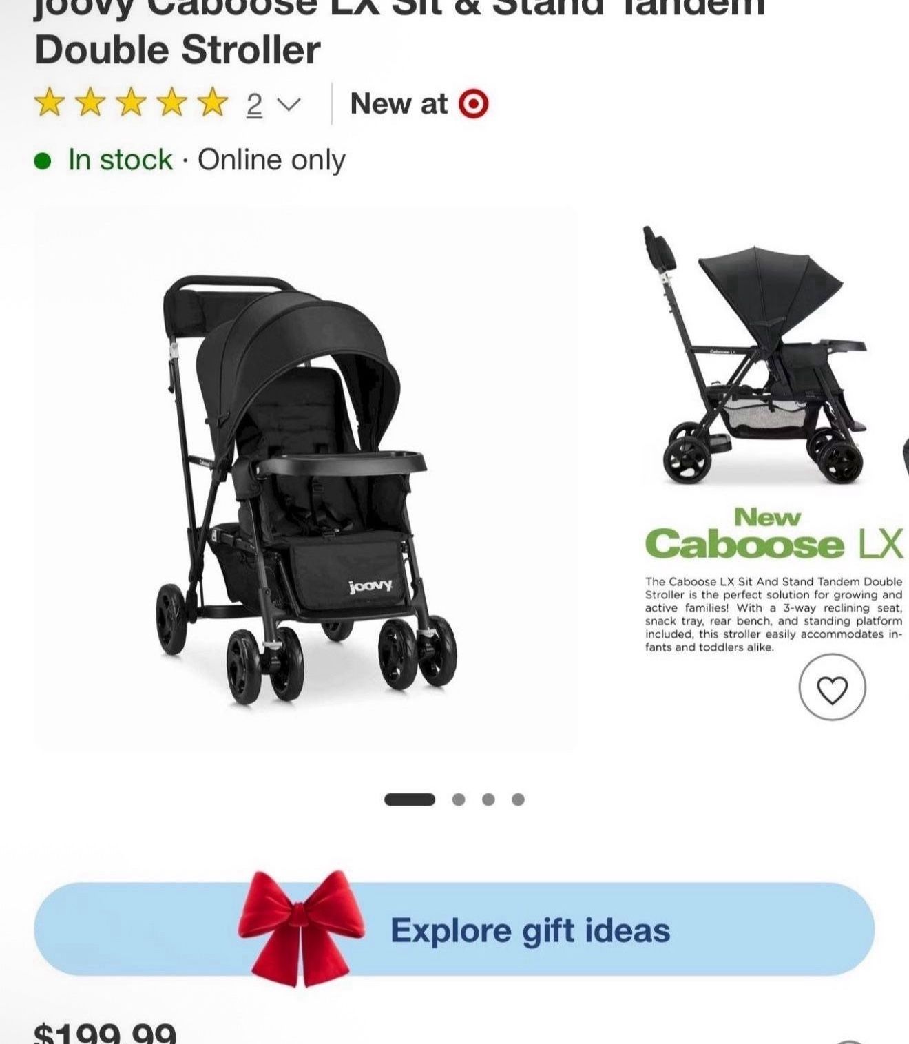 Stroller Double Caboose Joovy Lx