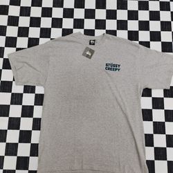 Stüssy Gray Graphic T Shirt 