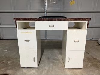 Thick marble top manicure table
