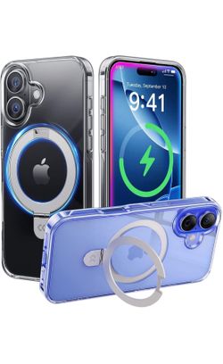 CASEKOO iPhone 16 Case – Clear with Ultra Magnetic Invisible Stand 📱