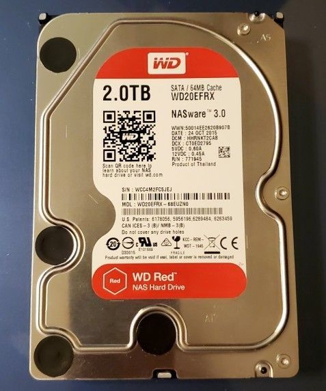 Western Digital 2TB WD Red Plus NAS Internal Hard Drive HDD - 5400 RPM, SATA 6 Gb/s, CMR, 64 MB Cache, 3.5" - WD20EFRX