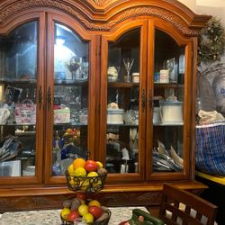 Brown Glass Door Storage 