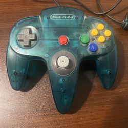 Nintendo 64 Clear Ice Blue Controller