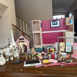 Our Generation Animal Lover Bundle Including: Healthy Paws Vet Clinic, 3 Dogs, 2 Cats, 1 Bunny, 1 Turtles & Tons Of Accessories!