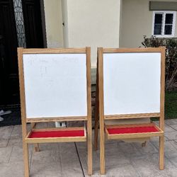 2 IKEA Wooden Kids Double Sided Easels