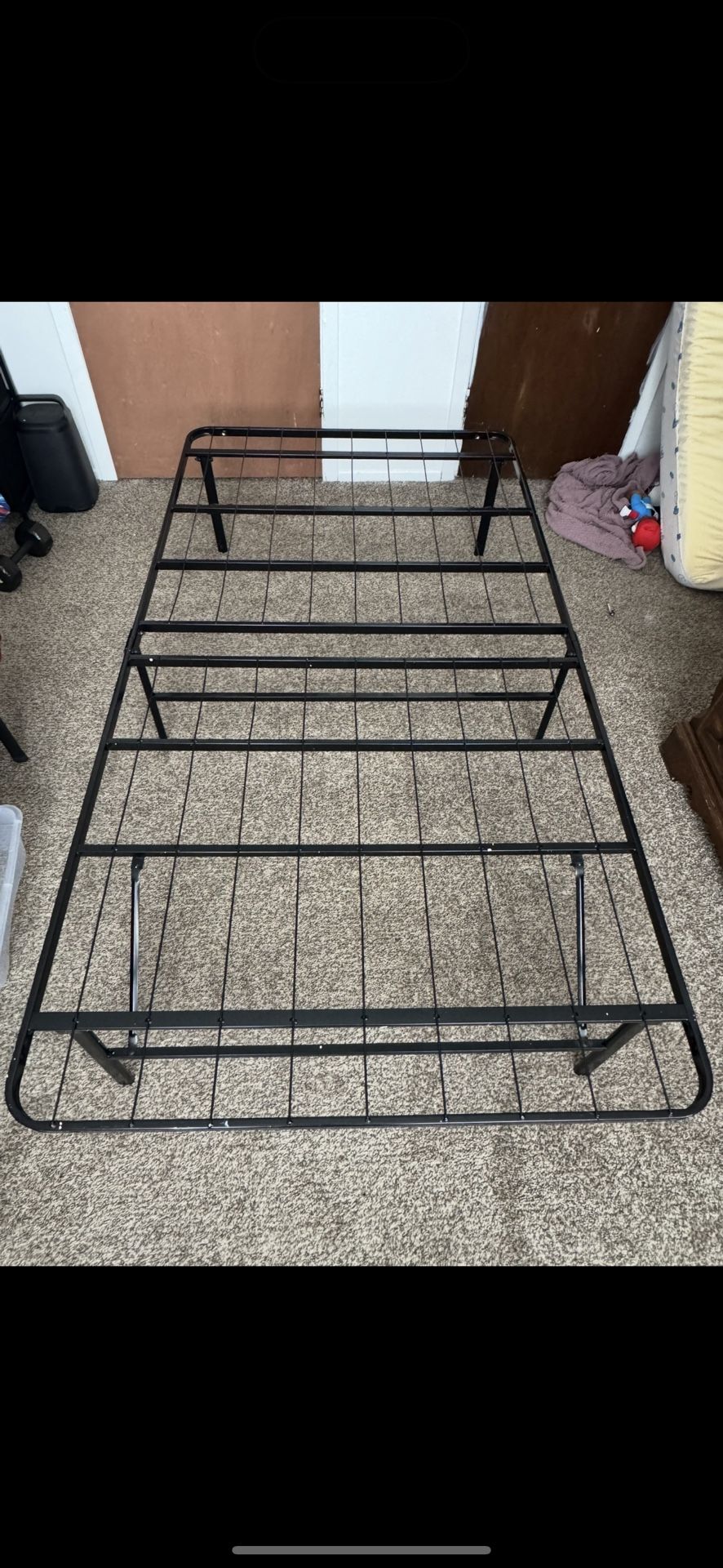 Twin Bedframe And Bobopedic Mattress With Removable Cover