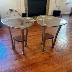 Glass End Tables 
