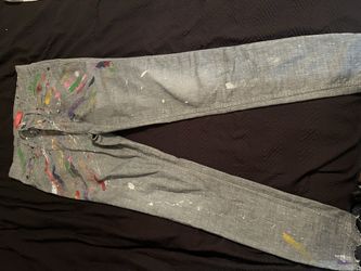 Antonio guessppi gallery dept skinny jeans size 30/32  Paint splatter white green red yellow blue purple
