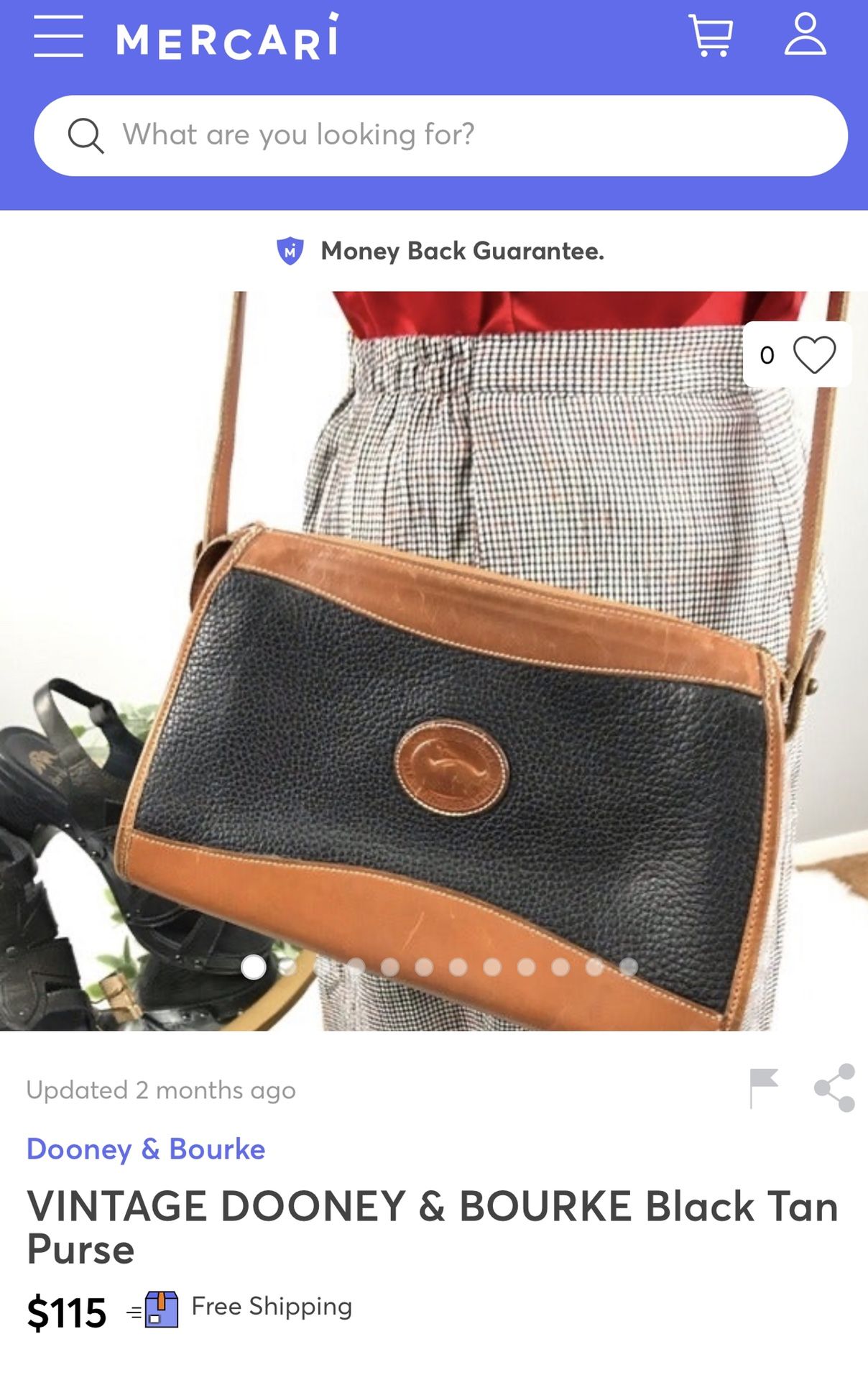 Vintage Dooney and Bourke all weather leather purse