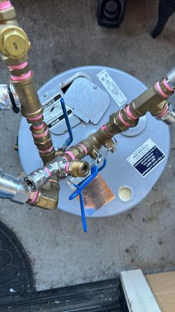 Water Heater with Brass Valve Assembly