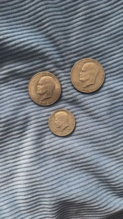 1972 Eisenhower Dollar & Kennedy Half Dollar Coins