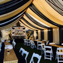 Party decorations balloons garland tent draping birthday rentals