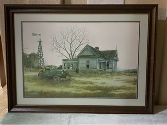 Vintage Framed Print Signed by Ken Fleisch “Silent Journey” Limited Edition Included
