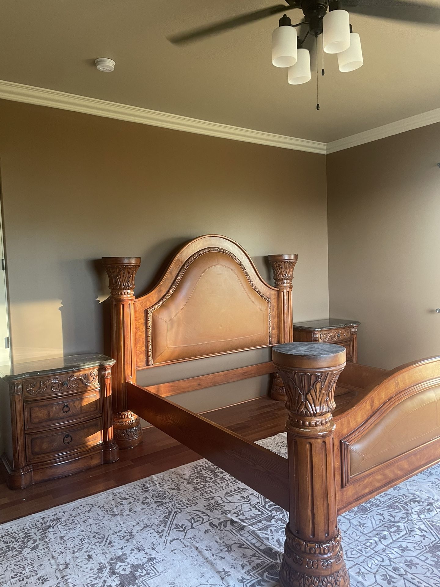 California King Bed frame & Nightstands