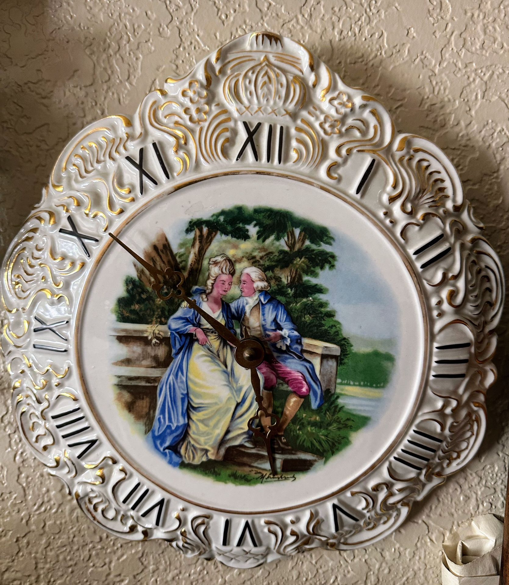 Porcelain European Clock