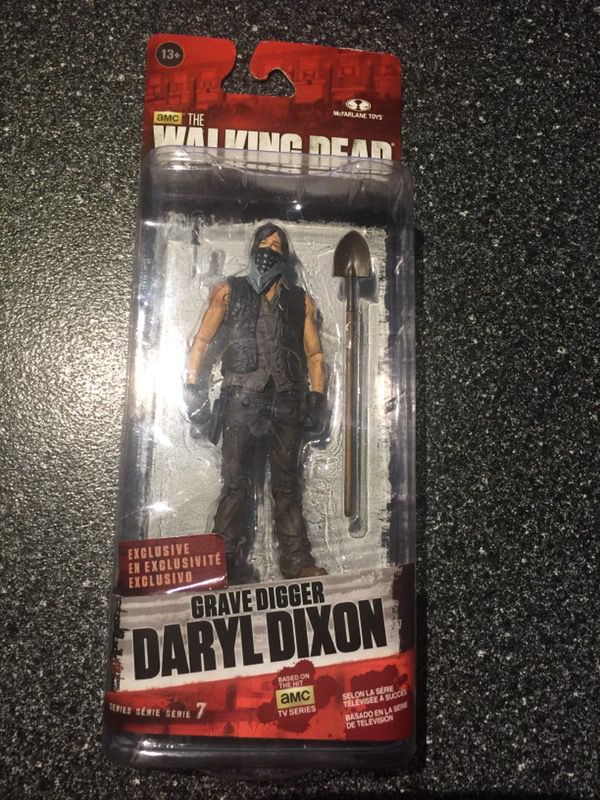 GRAVE DIGGER DARYL DIXON 6 inch action figure from THE WALKING DEAD mac tv series collectible figure series 7 mcfarlane toys