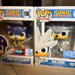 Funko Pop Games Sonic the Hedgehog with caliber and Silver diamond