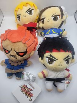 Street Fighter x little buddy Keychain hanger plush set of 4