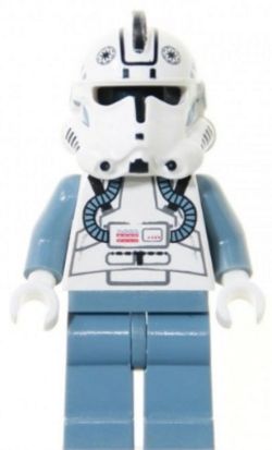 SW0118 Clone Trooper V-wing Pilot (Phase 2) - Sand Blue Arms and Legs, Black Head