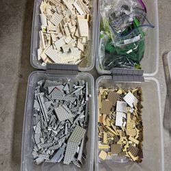 4 LEGO Bins Sorted By Color 
