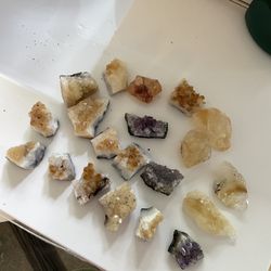 Citrine And Amethyst Crystals 