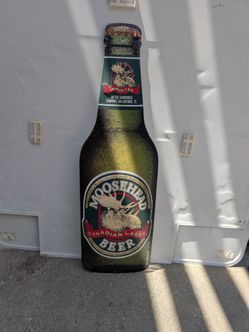 Moosehead Canadian Lager Beer Bottle Sign