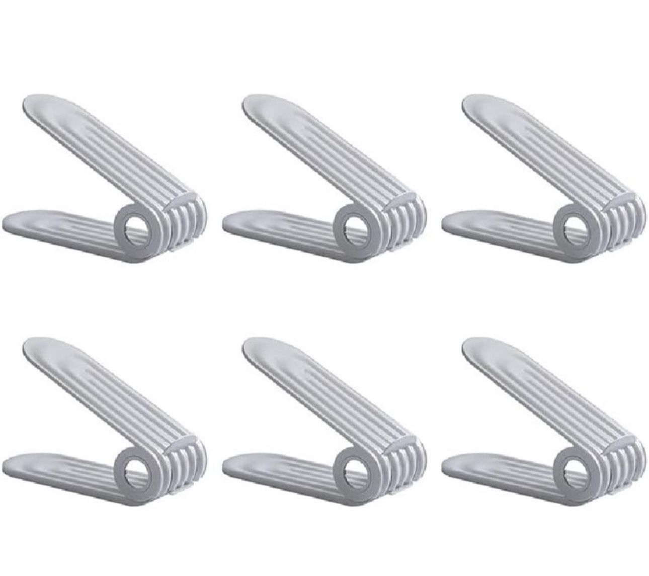 Shoe Holder 6pcs Adjustable Storage Shoe Rack Double-Layer Shoe Holder Bedroom Space-Saving Home Dormitory Artifact Storage Shoe Space Saving, No