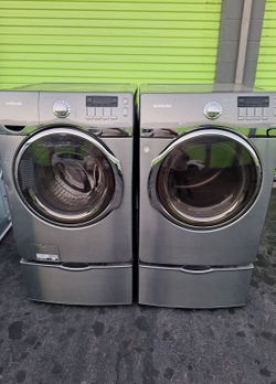 Stainless Steel Washer Dryer Set