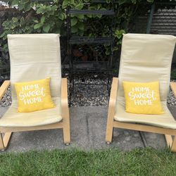 IKEA PELLO ARMCHAIR, HOLMBY NATURAL COVERS ARE INCLUDED.