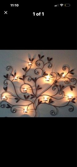 Wall candle holder decoration