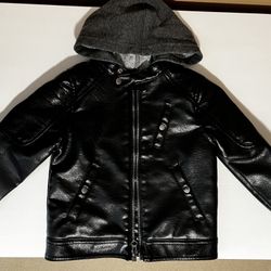art class Hooded Faux Leather Jacket Toddler 3T