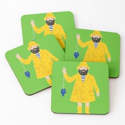 Black Summer Fisherman Coaster