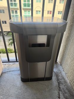 SIMPLEHUMAN® Step-On Stainless Steel Trash Can - Jumbo, 14 Gallon
