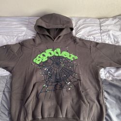 Grey Sp5der Hoodie 