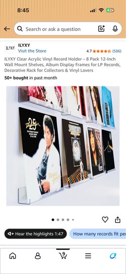Vinyl shelves for wall