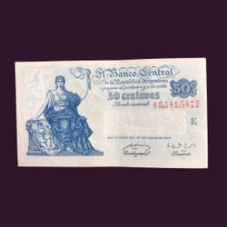 Very old 50 cents Argentinian banknote
